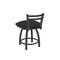 Holland Bar Stool Co 18" Low Back Swivel Vanity Stool, Pewter Finish, Graph Coal Seat 41118PW018 - alternate 5